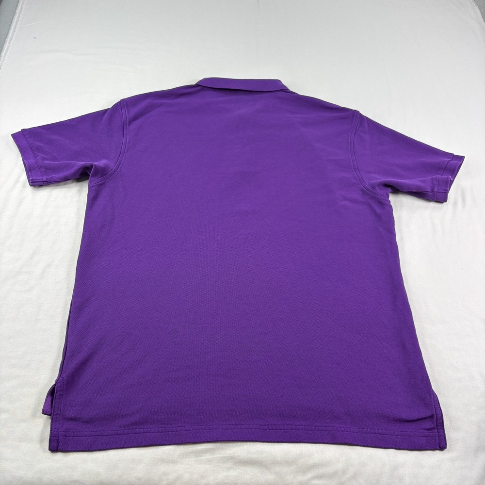 Paul Stuart Polo Shirt Men XL Purple Slim Fit Pima Cotton Stretch Preppy - Picture 9 of 10